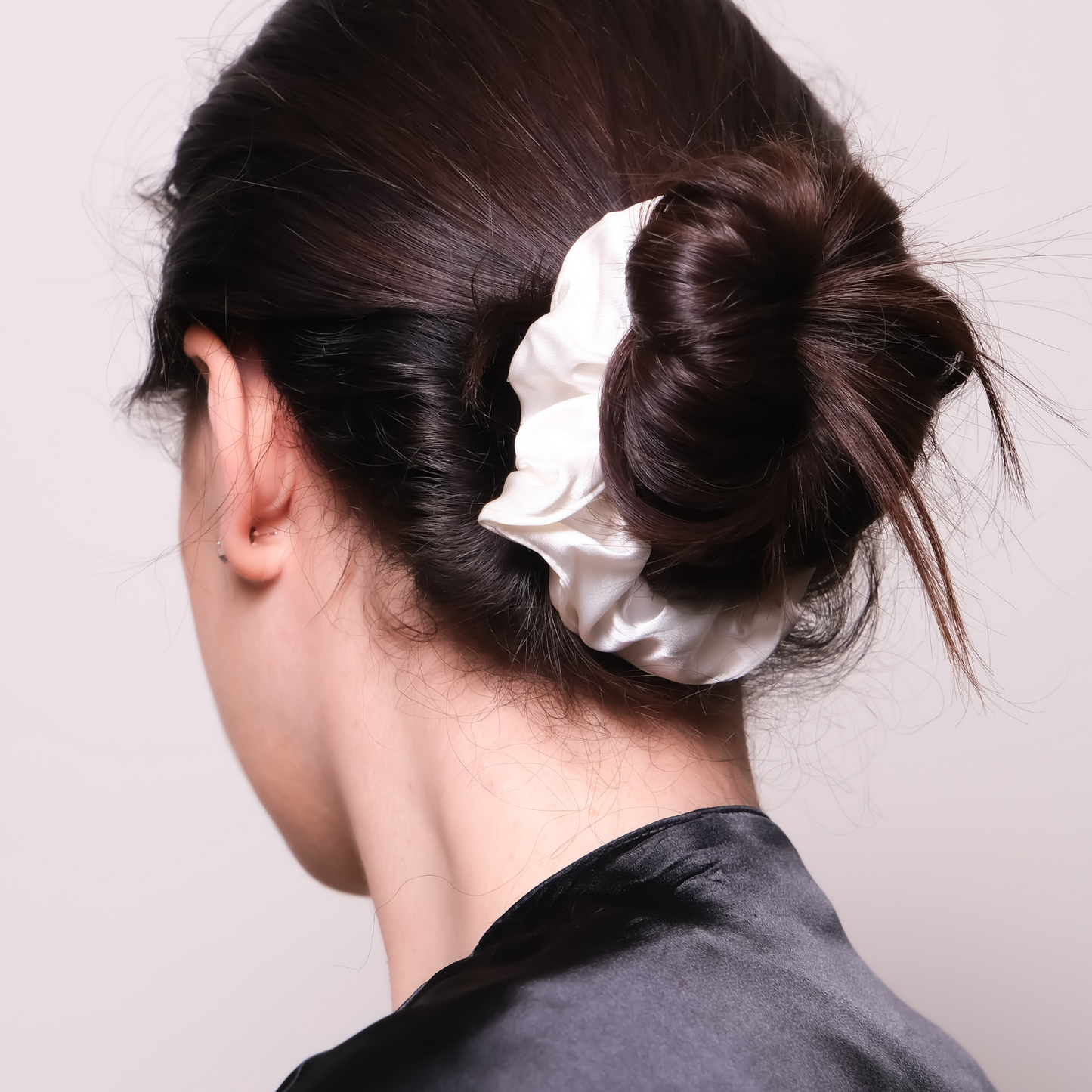 Silk Hair tie , scrunchy in the hair